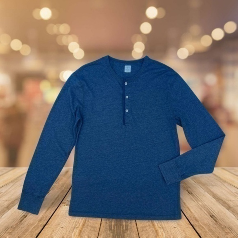 J.Crew 1/4 Button Long-Sleeve Mens Shirt